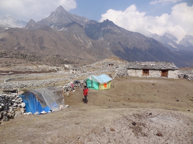 LED solar light checks, Bhote Kosi valley - LED Solu Khumbu Trek, April/May 2016
