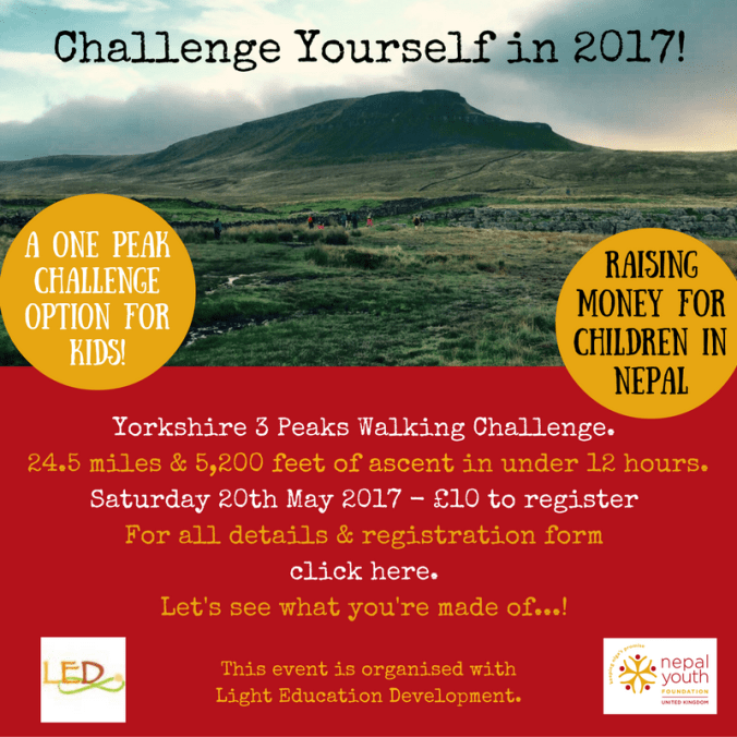 NYF-LED Yorkshire Three Peaks Challenge